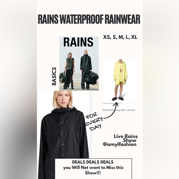 Other - Share this Show!!! RAINS Waterproof Rainwear on 2/18 8:30 pm